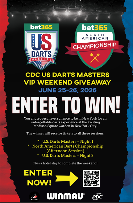 CDC US Darts Masters VIP Weekend Giveaway